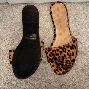 Wild Diva Women's Tan Leopard Sandals